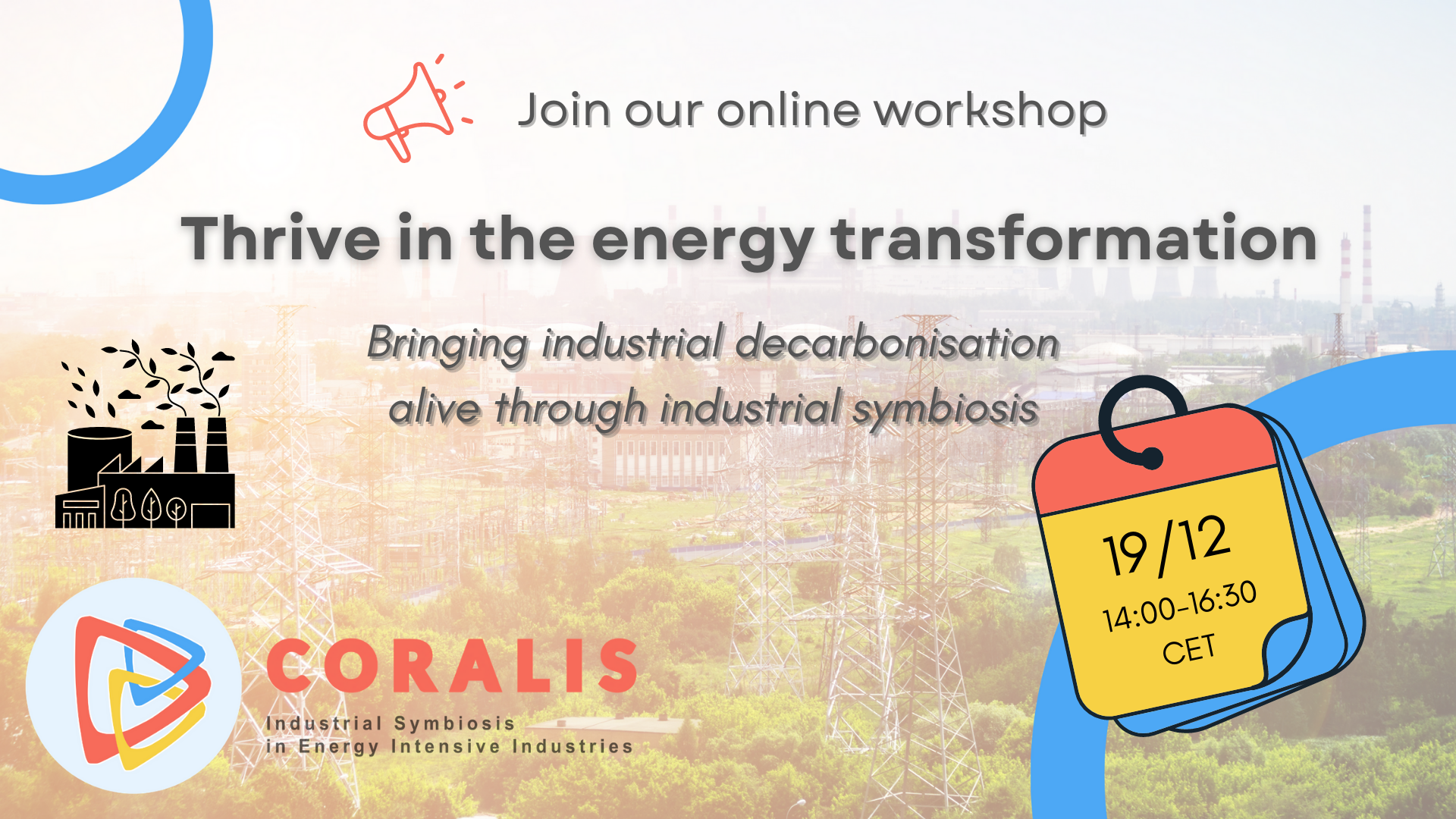 Join the online CORALIS workshop on industrial decarbonization (19.12.2022)