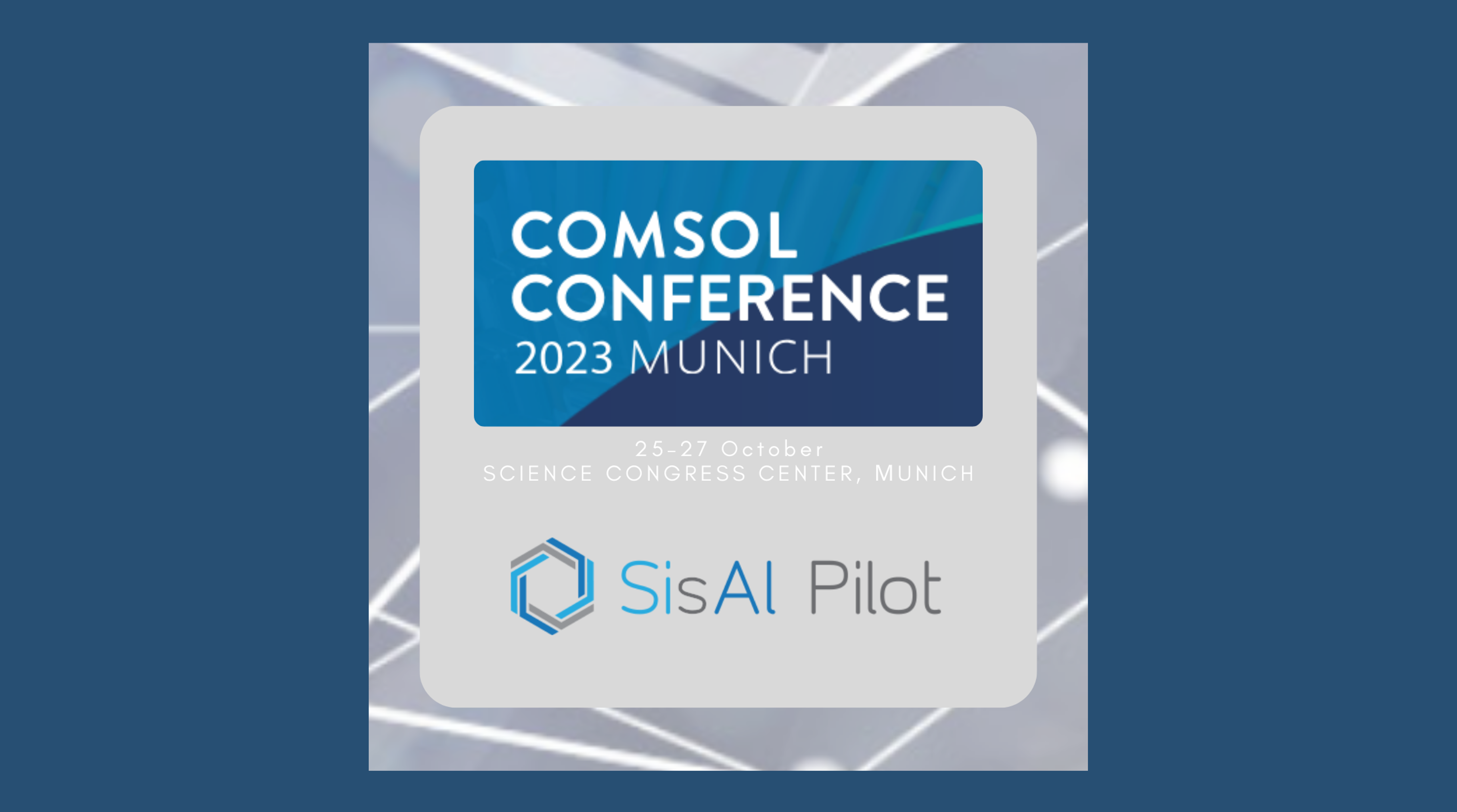 SisAl Pilot at the COMSOL Conference 2023